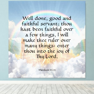 Matthew 25:21 canvastryck