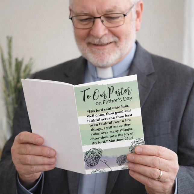 Matthew 25:21 Pastoruppskattning Fars dag Tack Kort (Skapare uppladdad)