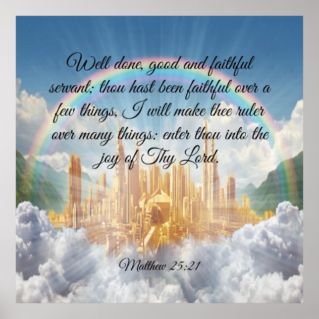 Matthew 25:21 poster (Framsidan)