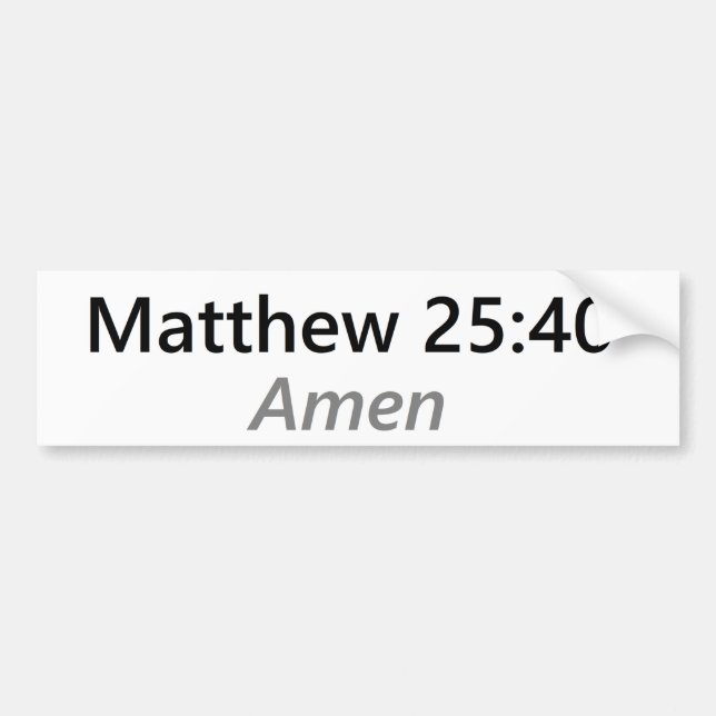 Matthew 25:40 bildekal (Framsidan)