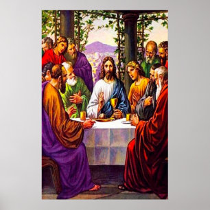 Matthew 26:26-30 Min kropp och mitt blod poster