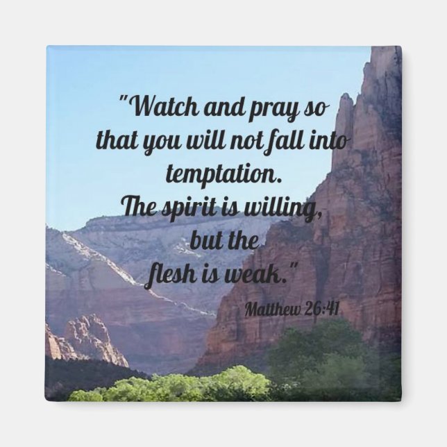 Matthew 26:41 magnet (Framsidan)