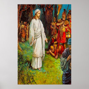 Matthew 26:47-50 Jesus poster. Poster