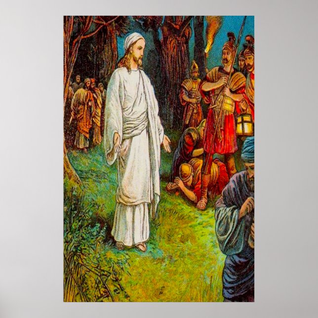Matthew 26:47-50 Jesus poster. Poster (Framsidan)
