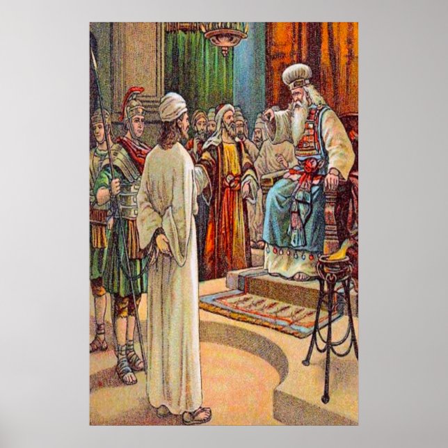 Matthew 26:57-68 High Priest Affairs Jesus Poster (Framsidan)
