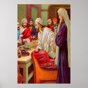 Matthew 26:6-13 Anointing Jesus för hans begravnin Poster