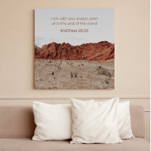 Matthew 28:20 KJV Wall Art –Scripture Poster