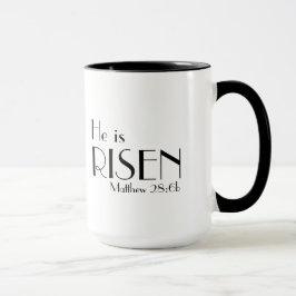 Matthew 28:6 b är han den uppstigna mugg