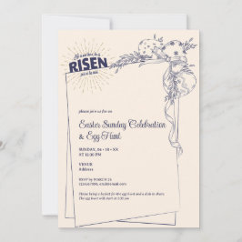 Matthew 28:6 Han är Påskägg i Religiösan Inbjudningar