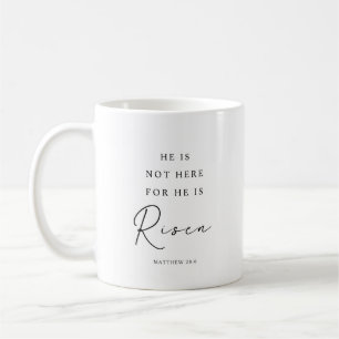 Matthew 28:6 Han är Risen, Christian Påsk Kaffemugg