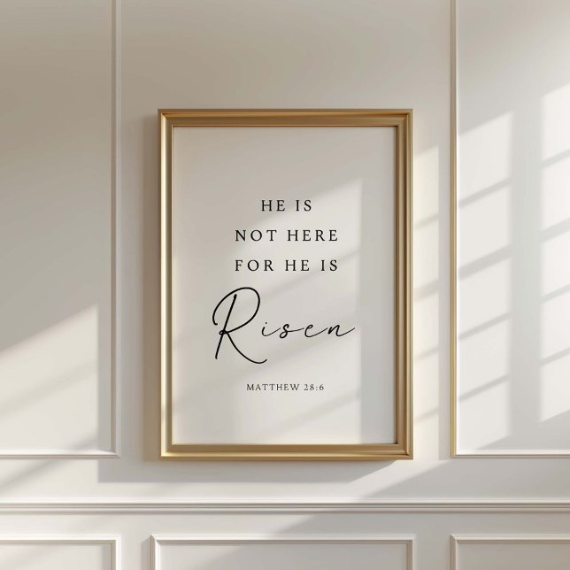 Matthew 28:6 Han är Risen, Christian Påsk Poster (Skapare uppladdad)