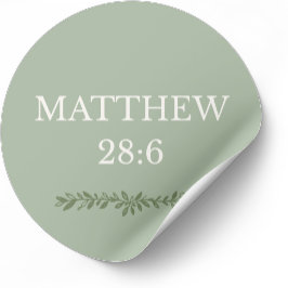 Matthew 28:6 – He Is Risen Easter Sticker Runt Klistermärke