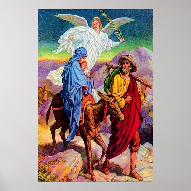 Matthew 2:13-18 poster flytt till Egypten (Framsidan)