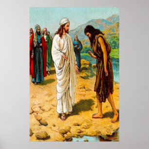Matthew 3:13-15 Jesus kommer till John Poster