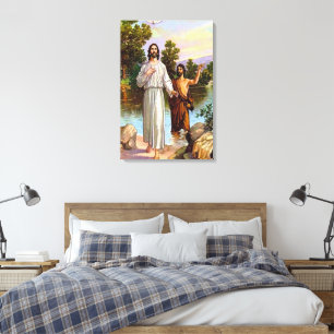 Matthew 3:13-17 Jesus är baptized Canvas