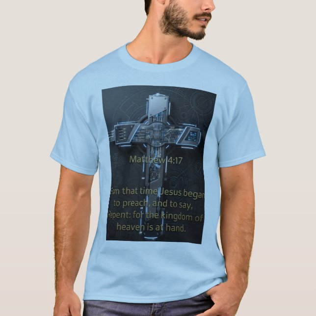 Matthew 4:17 – Repent Cross T-Shirt (Framsida)