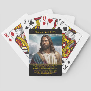 Matthew 4:18 Jesus reflekterar över AI-konsten Casinokort