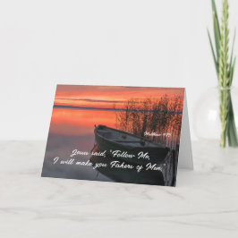 Matthew 4:19 Fiskar i Manar Christian Bible Verse Kort