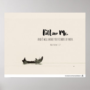 Matthew 4:19 - Manar fiskare Poster