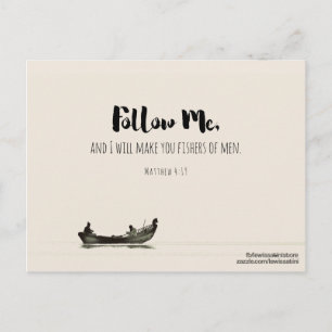 Matthew 4:19 - Manar fiskare Vykort