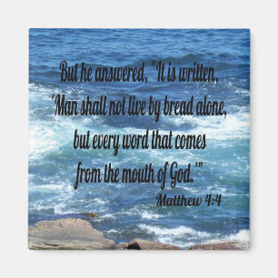 Matthew 4:4 magnet