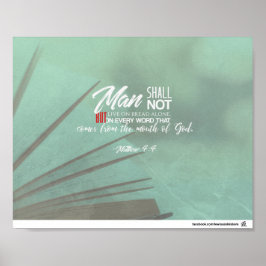 Matthew 4:4 - Människan ska leva på ord Poster