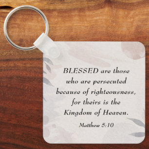 Matthew 5:10 Blsed är de Persected Beatitudes Nyckelring