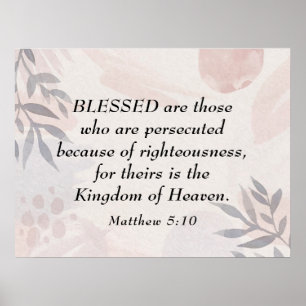 Matthew 5:10 Blsed är de Persected Beatitudes Poster