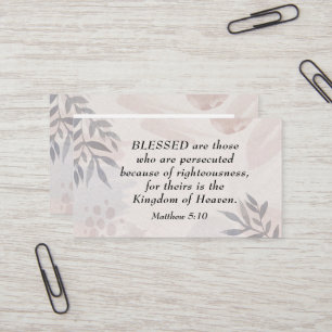 Matthew 5:10 Blsed är de Persected Beatitudes Visitkort