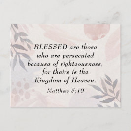 Matthew 5:10 Blsed är de Persected Beatitudes Vykort