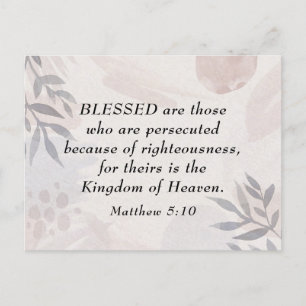 Matthew 5:10 Blsed är de Persected Beatitudes Vykort