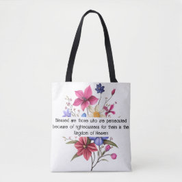 Matthew 5:10 Tote Bag Tygkasse