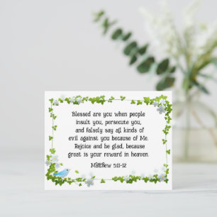 Matthew 5:11-12 Bläst är ditt dubbla platta kort