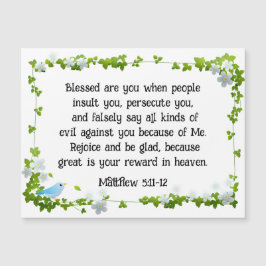 Matthew 5:11-12 Bläst är ditt Magnetic Card