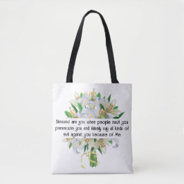 Matthew 5:11 Tote Bag Tygkasse
