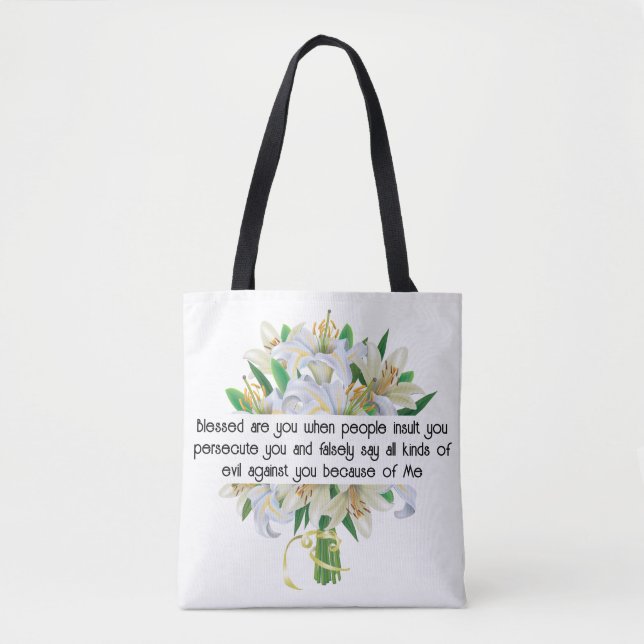 Matthew 5:11 Tote Bag Tygkasse (Framsida)