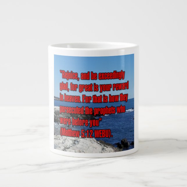 Matthew 5:12 WEBU Mug Jumbo Mugg (Framsidan)