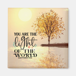 Matthew 5:14 Du är världens bibelns ljus Magnet