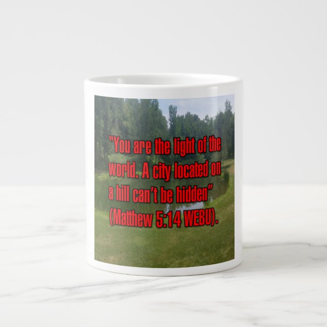 Matthew 5:14 WEBU Mug Jumbo Mugg (Framsidan)