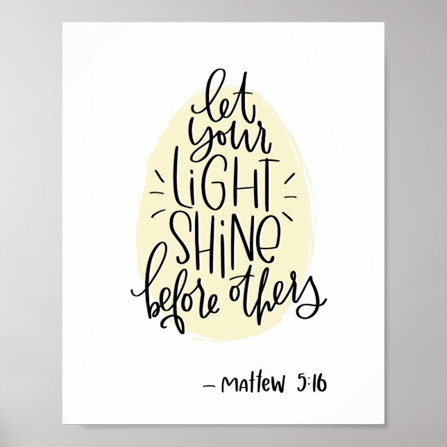 Matthew 5:16 Bible verse Poster (Framsidan)