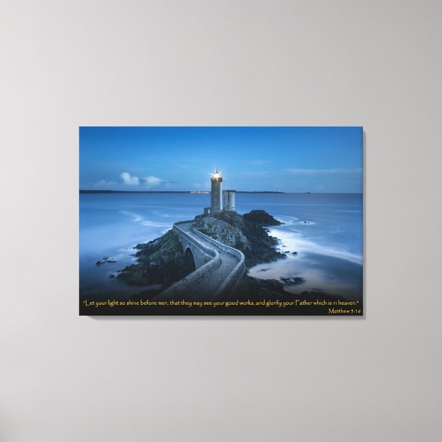 Matthew 5:16 Christian Bible Verse Canvas Art (Framsida)