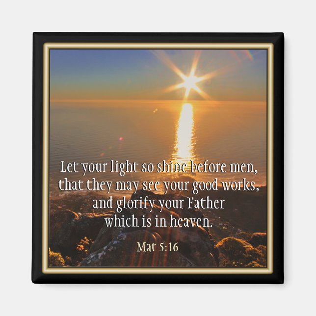 Matthew 5:16-skriptmagnet magnet (Framsidan)