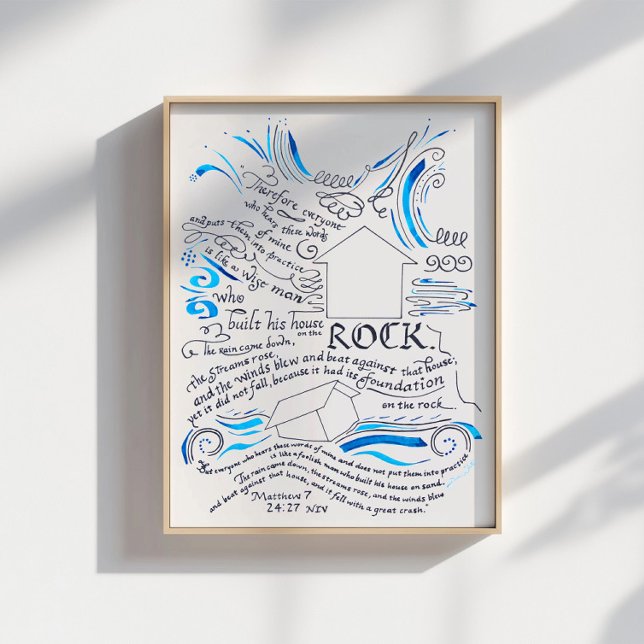 Matthew 5 24 27 House on the Sten bible Verse Poster (Skapare uppladdad)