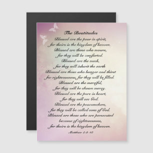 Matthew 5:3-10 Jesus Beatitudes Magnetic Card