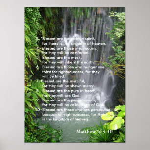 Matthew 5:3 - 10 poster