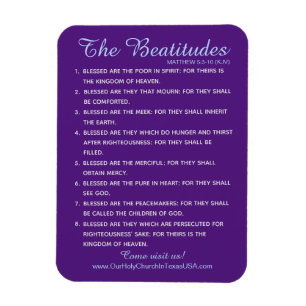 Matthew 5:3 till 5:10 Heliga Skriptur 8 Beatitudes Magnet