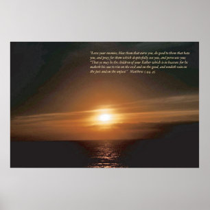 Matthew 5: 44, 45 skriptutskrift poster