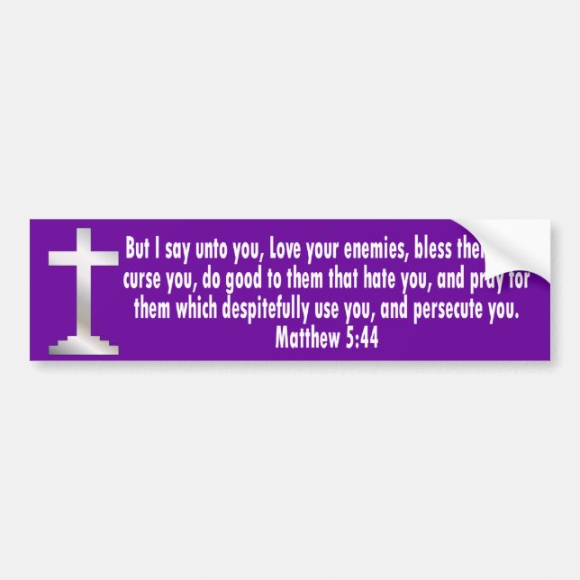 Matthew 5 44 bildekal (Framsidan)