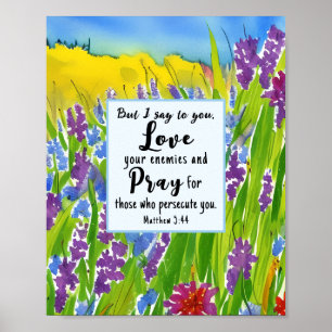 Matthew 5:44 Jag säger till dig Kärlek dina fiende Poster