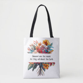 Matthew 5:5 Tote Bag Tygkasse